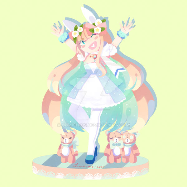 Mint Bunny by Lumienois on DeviantArt