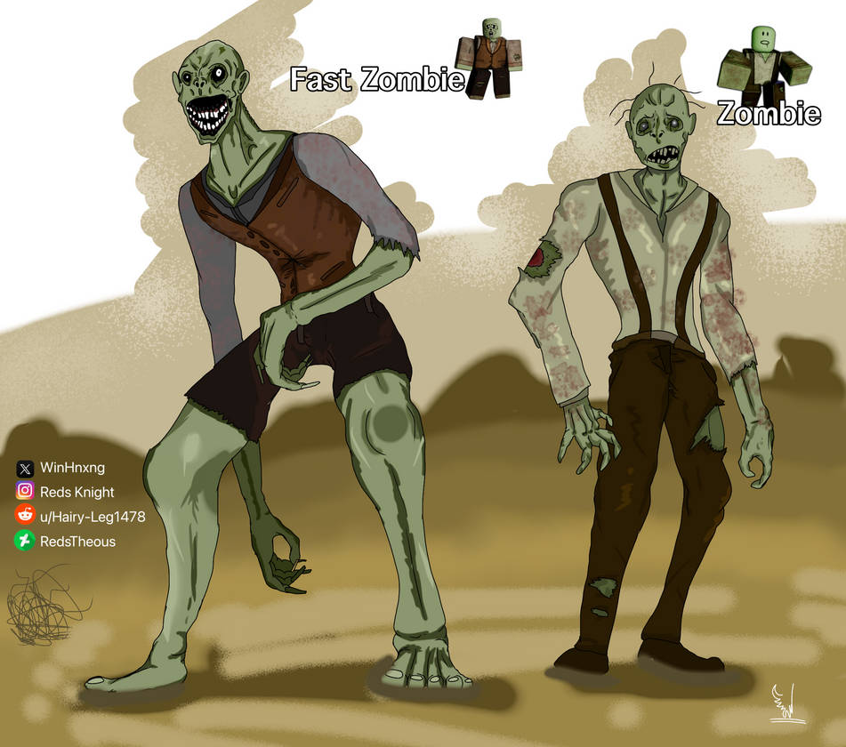 Dead Rails Fanart Zombie from Roblox dead rails by redstheous on DeviantArt