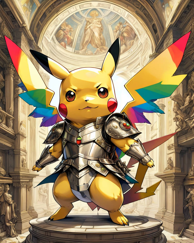 Armored Rainbow Pikachu by IlliaMorza2 on DeviantArt