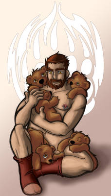 Bear with cubs