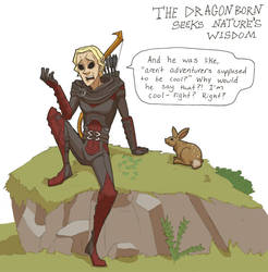 Dragonborn rants at a bunny