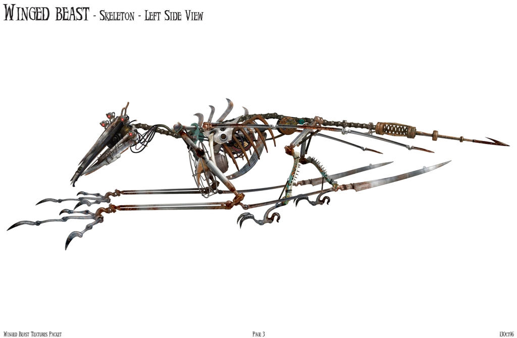 Winged Beast- Skeleton by ZADRpunk on DeviantArt