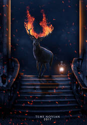 Flaming deer