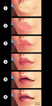 Painting the lips [step by step]