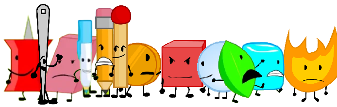 BFDI Characters 2009 by butonico on DeviantArt