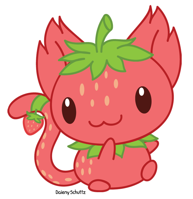Strawberry Cat by Daieny on DeviantArt