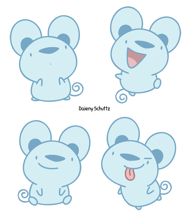 Chibi Blue Mice