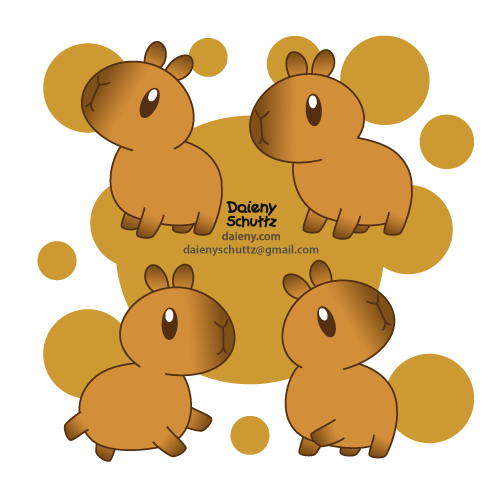 Chibi Capybara by Daieny on DeviantArt  Cute doodle art, Cartoon drawings  of animals, Capybara