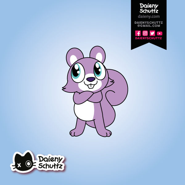 Purple Squirrel by Daieny on DeviantArt