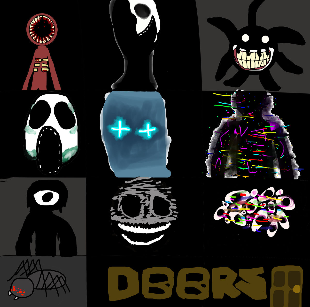 doors monsters in my style part 1 by BBQishere on DeviantArt