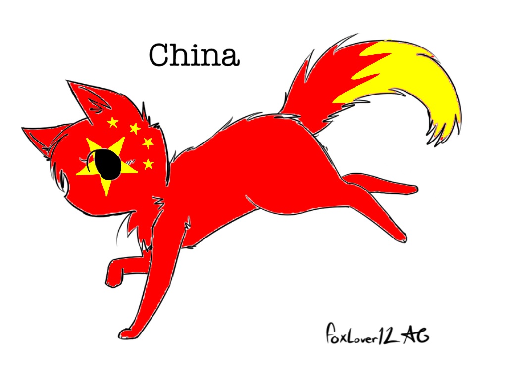 Gumball Machine Flag Cat China By Warriorcatniss On Deviantart