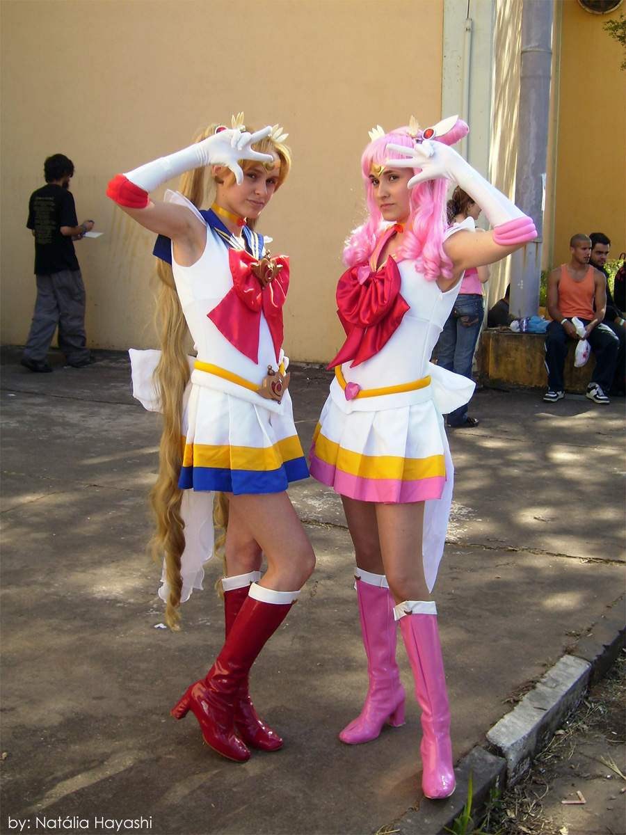 Sailor Moon and Chibimoon