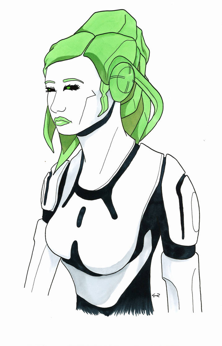 Female Android Sketch by House-of-Rawlings on DeviantArt