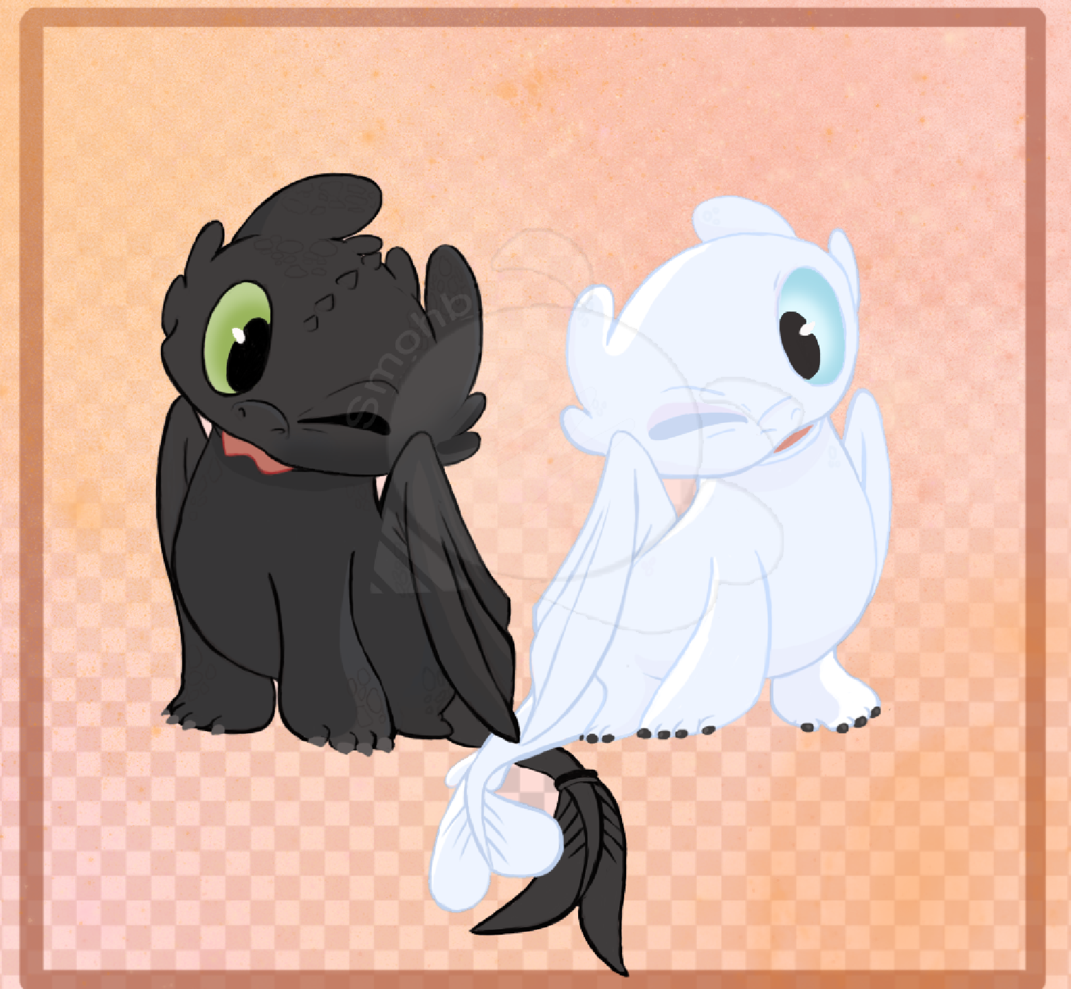 pic Toothless And Light Fury Babies Cute baby toothless and baby light fury by