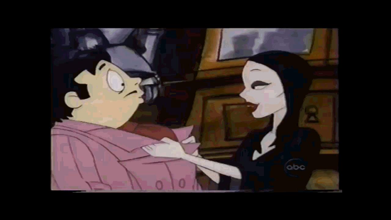 Morticia kisses Gomez's cheek - GIF - by CreativeCuquiLu on DeviantArt Morticia kisses Gomez's cheek - GIF - by CreativeCuquiLu on DeviantArt