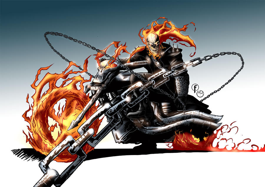 Ghost Rider Chains Flying by MarcBourcier on DeviantArt