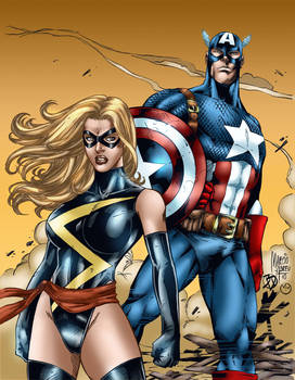 Ms Marvel and Captain America