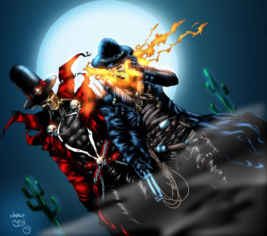 Gunmen Rider Gunslinger Spawn and Western Ghost Rider by MarcBourcier on DeviantArt