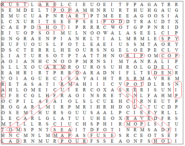 HOL Dark Arts Word Search