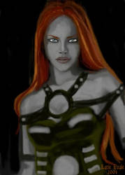 Fire haired drow