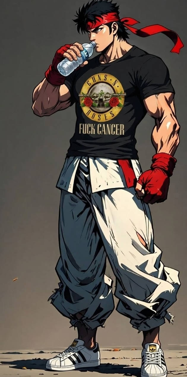 Gun Ryu Ryu con camiseta guns and roses by tocaimacomics on DeviantArt