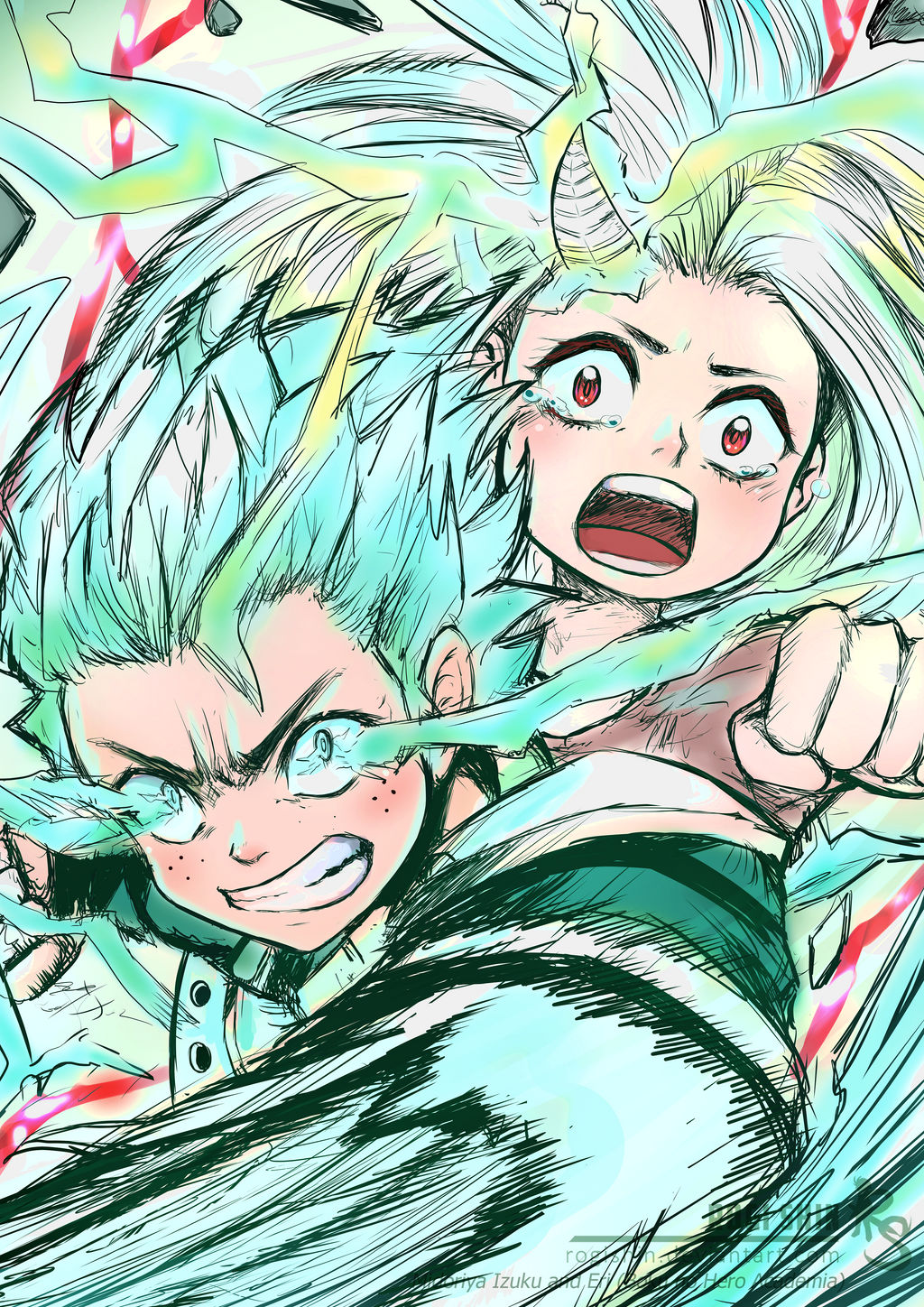 pic Art My Hero Academia Eri And Deku fan art deku and eri boku no hero