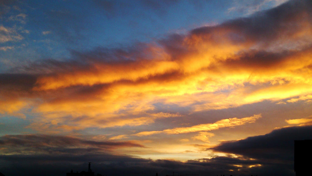 Fiery Clouds - Evening sky I