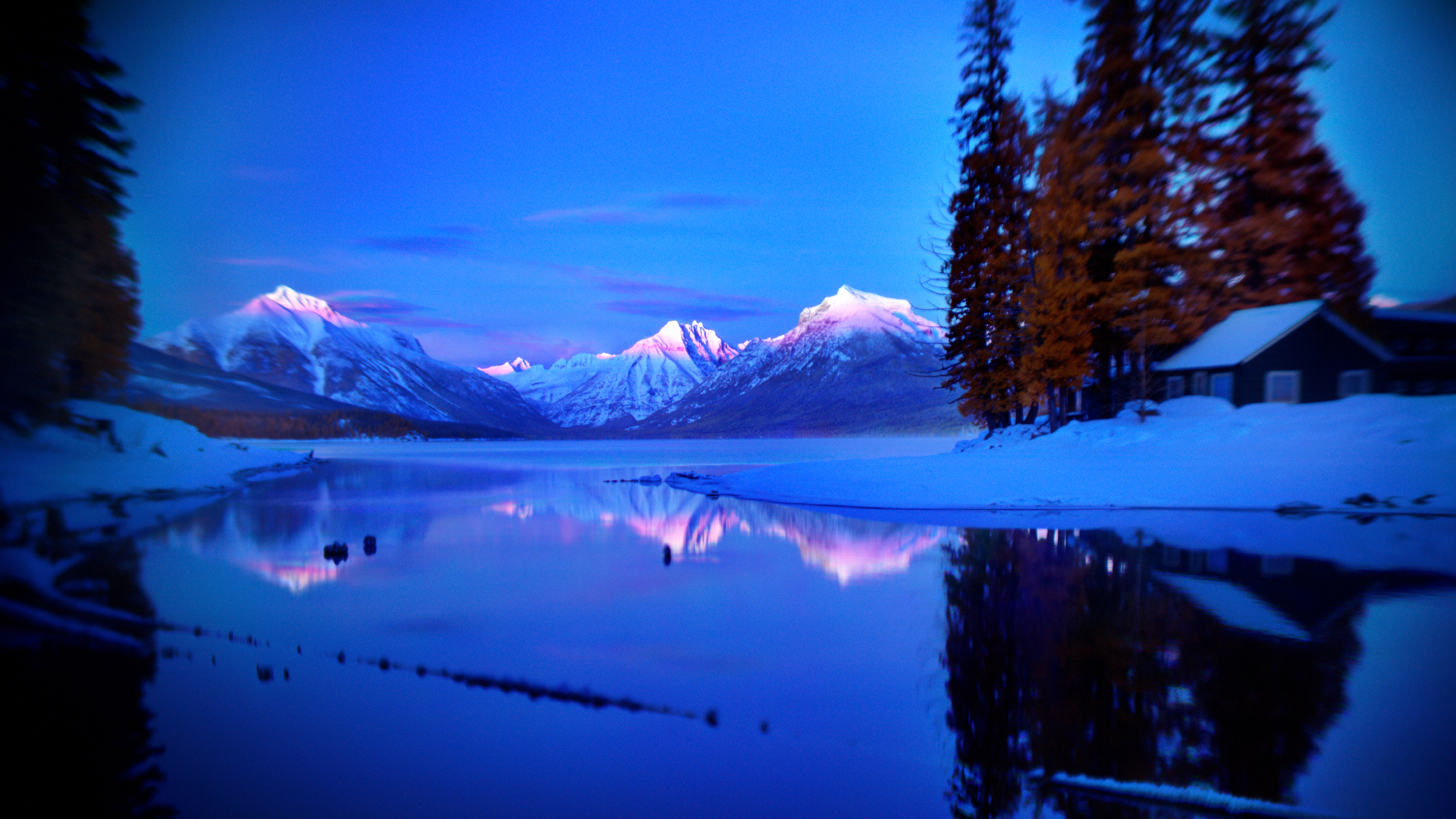 Lake McDonald Cabin wallpaper