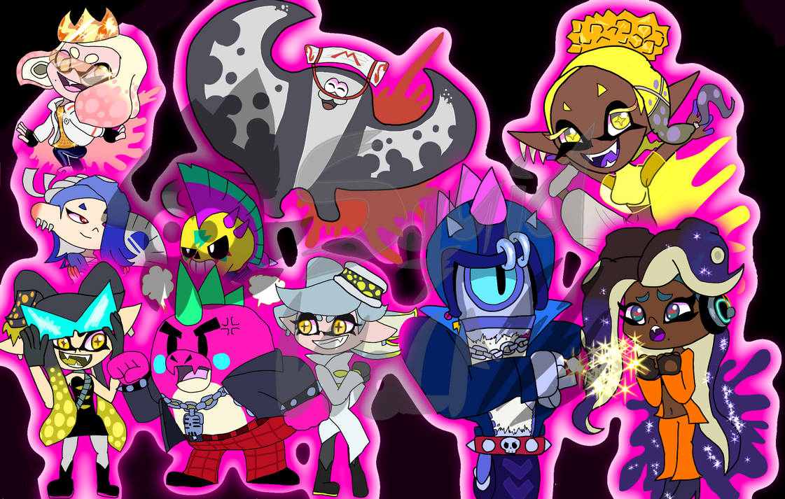 Squid sisters,Off the hook,Deep cut and Bad random by Squidwolf on