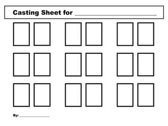 Casting Sheet (Blank)