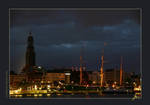 Hamburg Harbour at Night by W0LLE