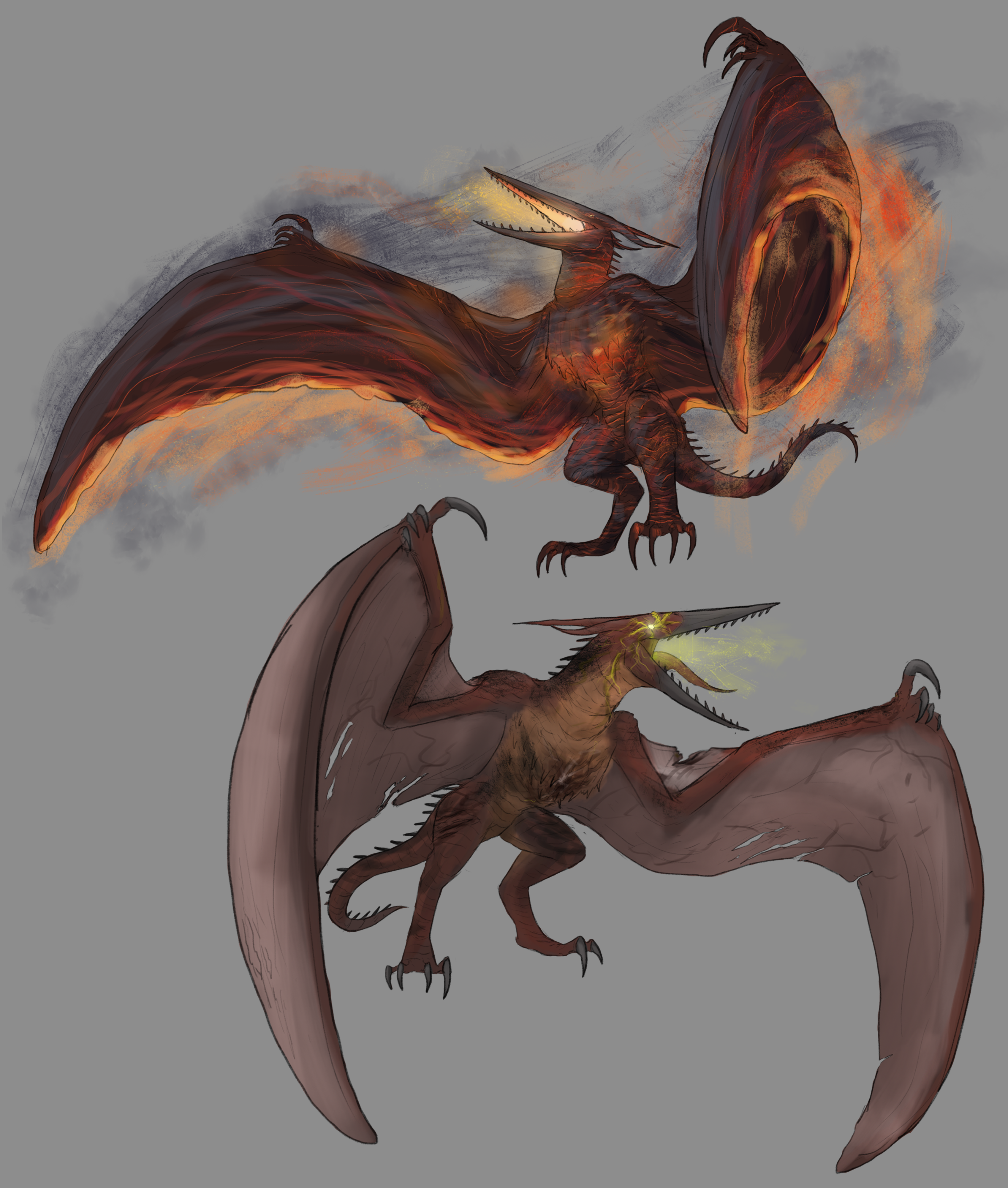 Magma Rodan and Mindwarped Rodan by ElessarIsmail2005 on DeviantArt