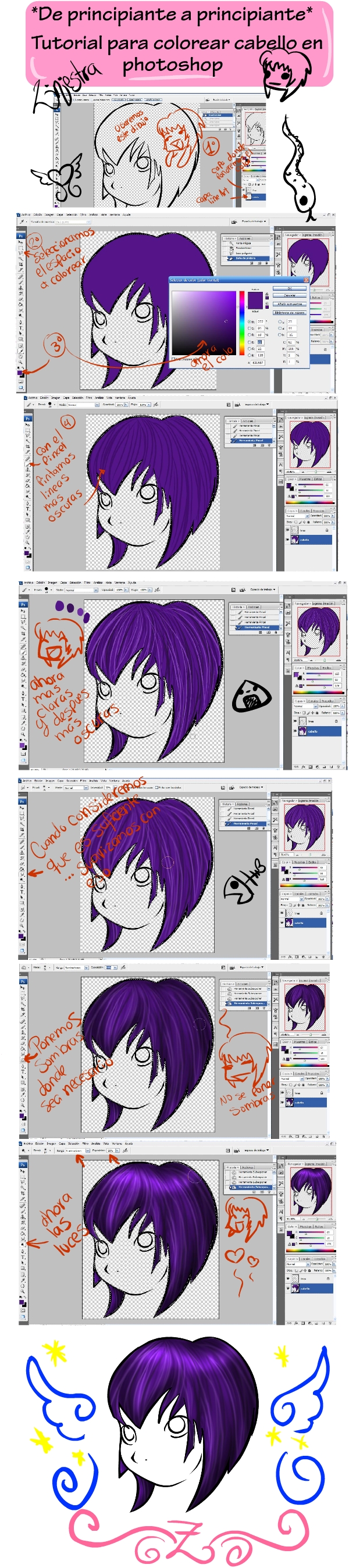 tutorial::colorear cabello::