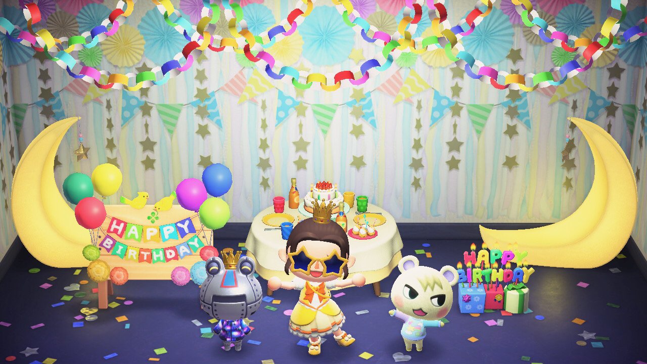 ACNH Birthday Party by StarryDoesStuff on DeviantArt