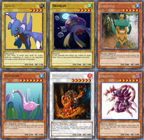 My Pokemon team into Yu-Gi-Oh! cards (random)