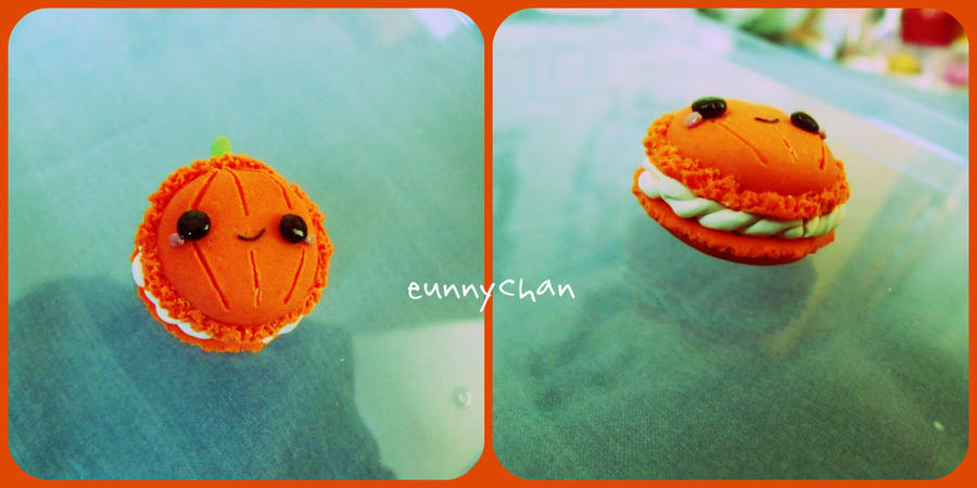 Polymer Clay : Pumpkin Macaron