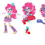 Pinkie Pie Fashion Lineup (human form)