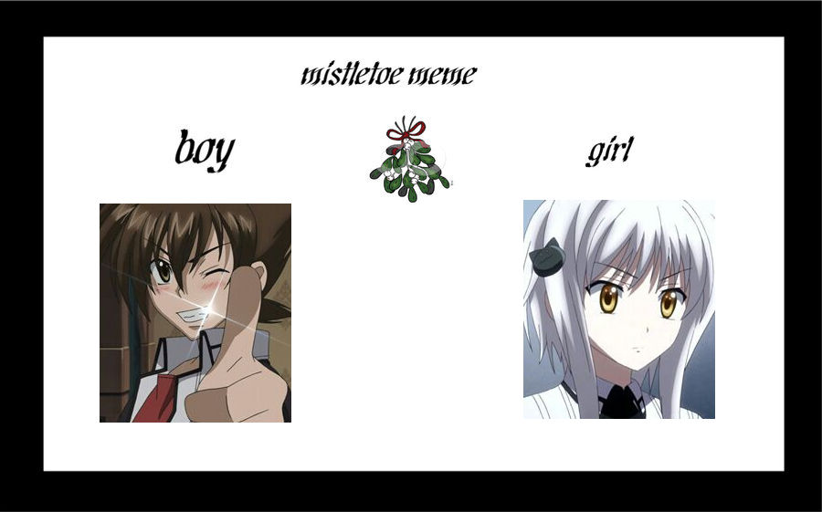 Issei and Koneko under the Mistletoe by DarkMagicianmon on DeviantArt