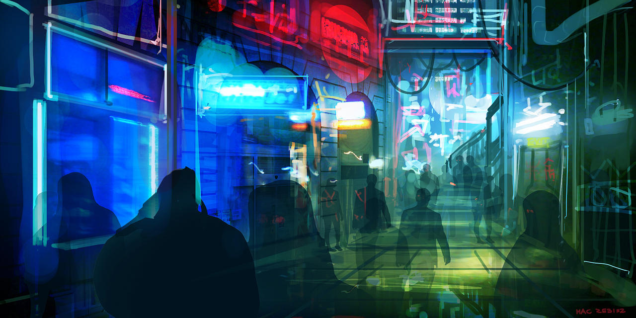 CoffeePainting: Neon street