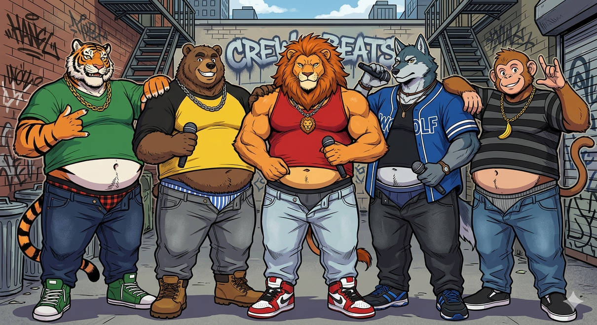Fat Five Rapper Fat hip hop rapper boys by MoriSega on DeviantArt