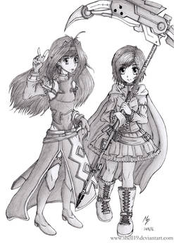 Konno Yuuki and Ruby Rose