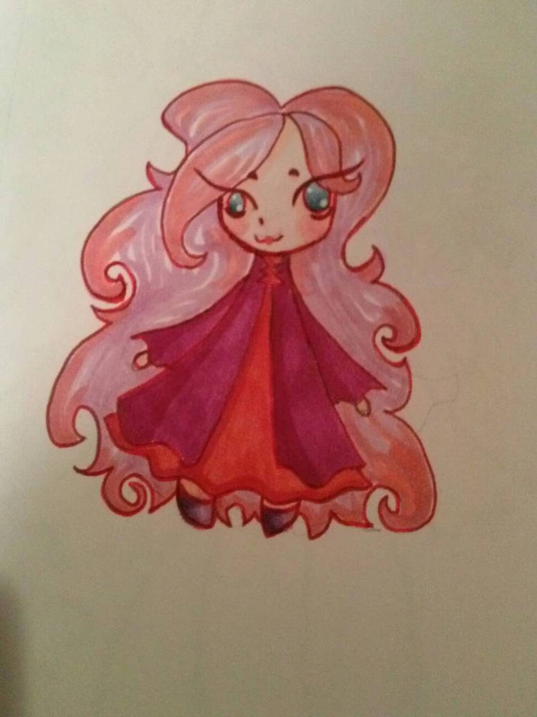 red chibi-ish girl by Cloudymeow on DeviantArt