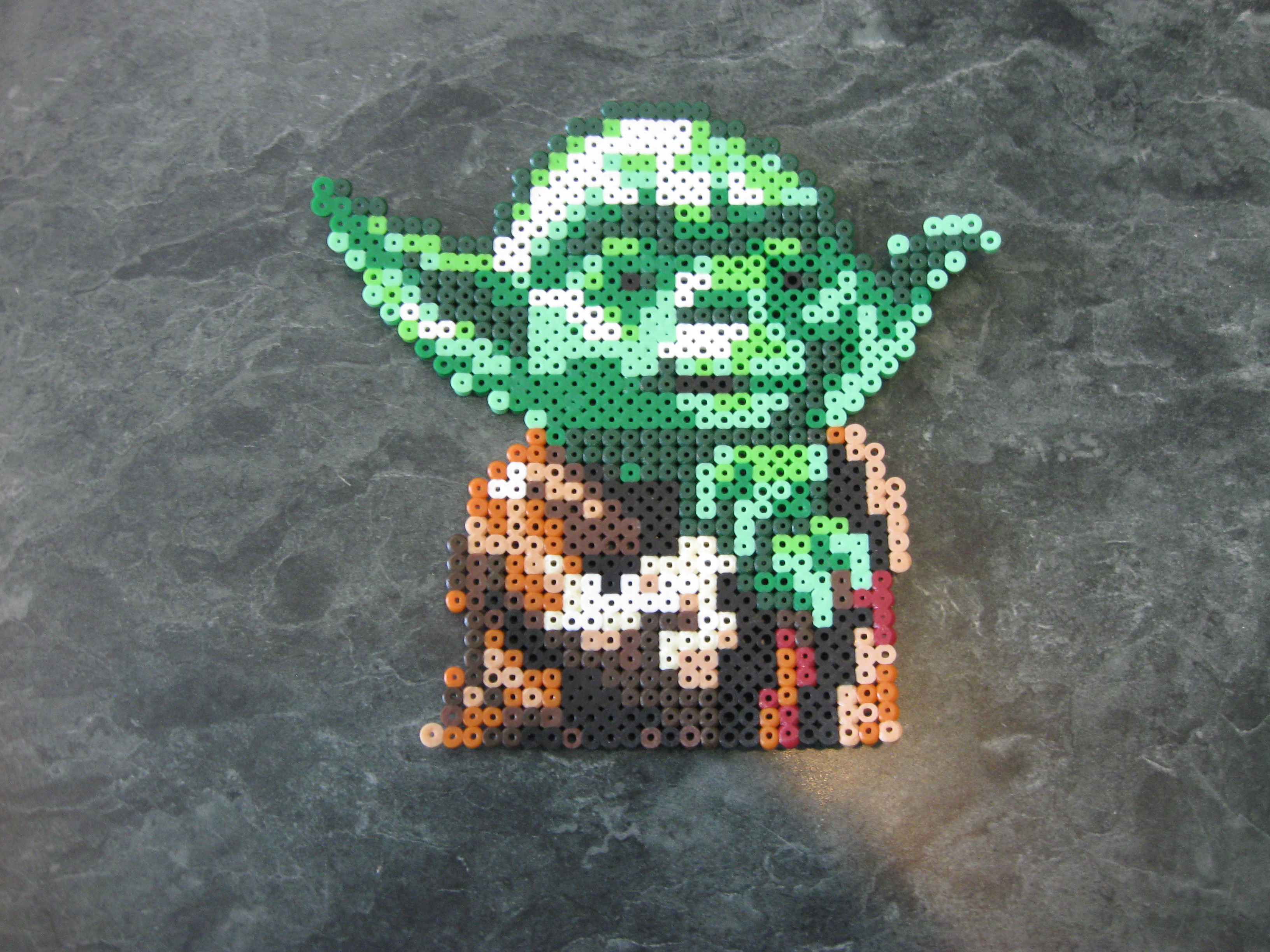 Yoda in Perler