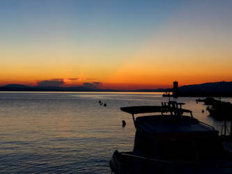 sky of croatia: evening harbor 1