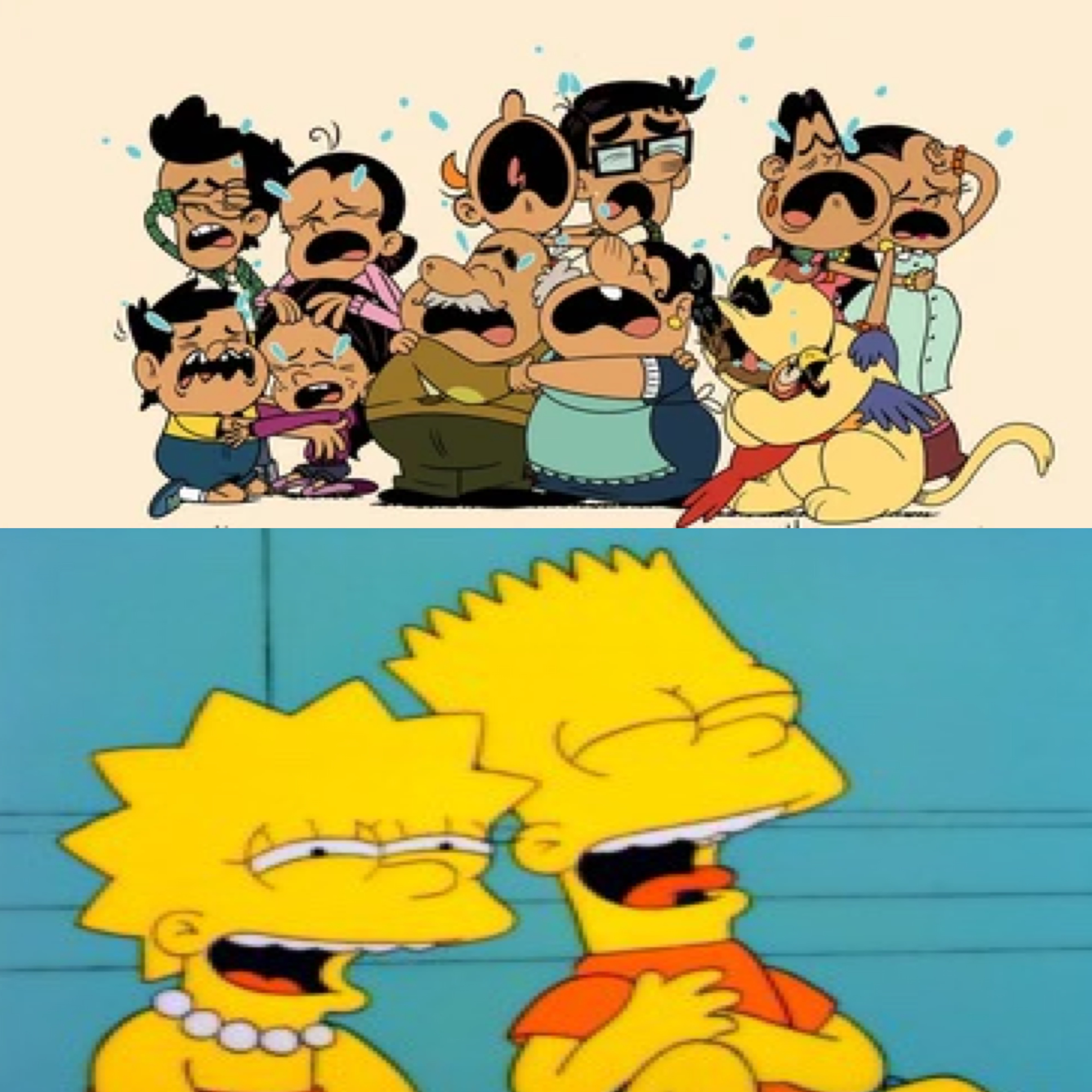 Lisa Crying Bart and Lisa laughing at The Casagrandes crying. by JohnHugh20 on ...