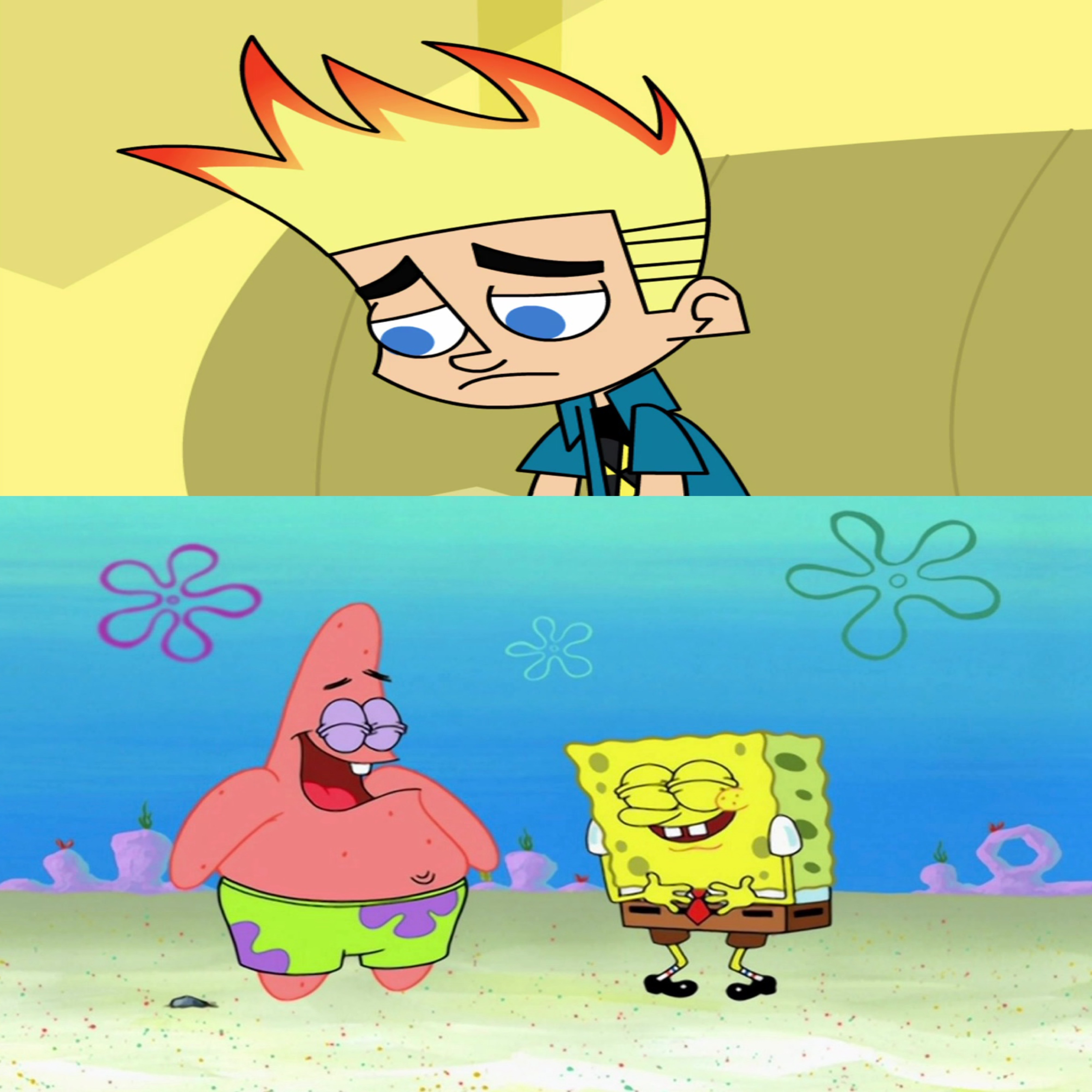 Patrick Rtest SpongeBob and Patrick laughs at Johnny Test by JohnHugh20 on DeviantArt