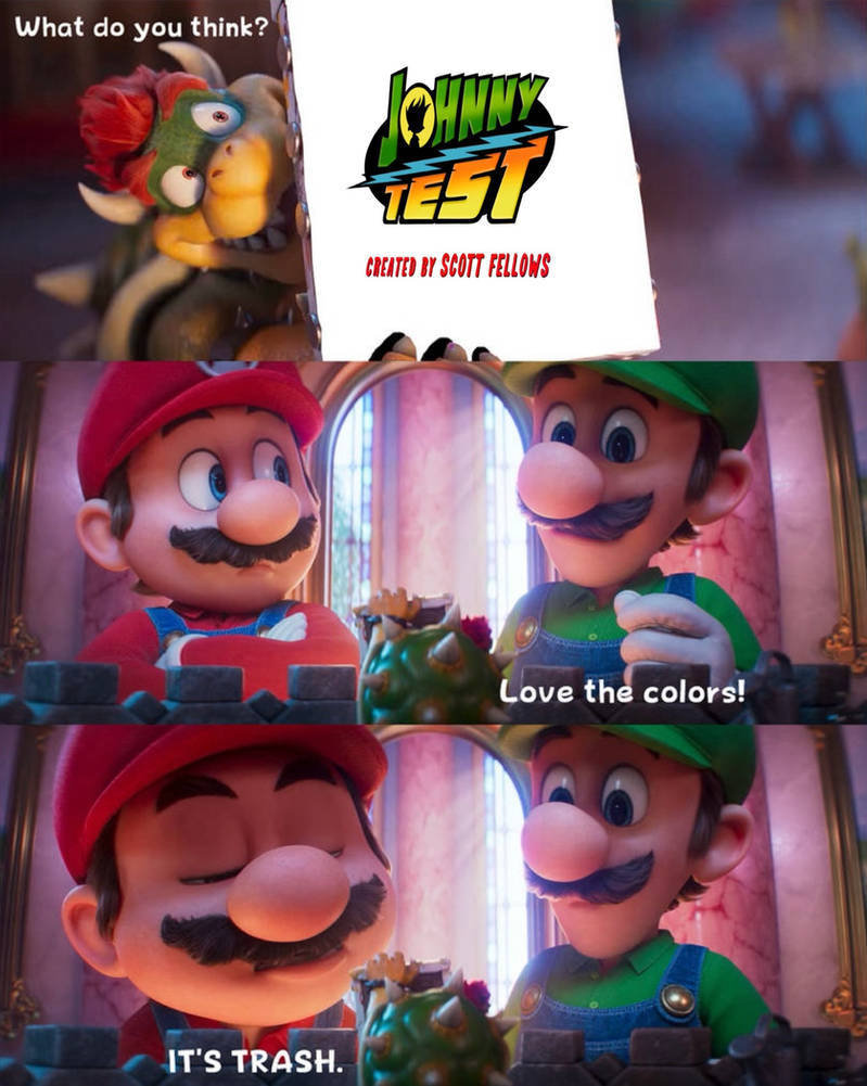 Johnny Test Mario Movie Mario calls Johnny Test trash! by JohnHugh20 on DeviantArt
