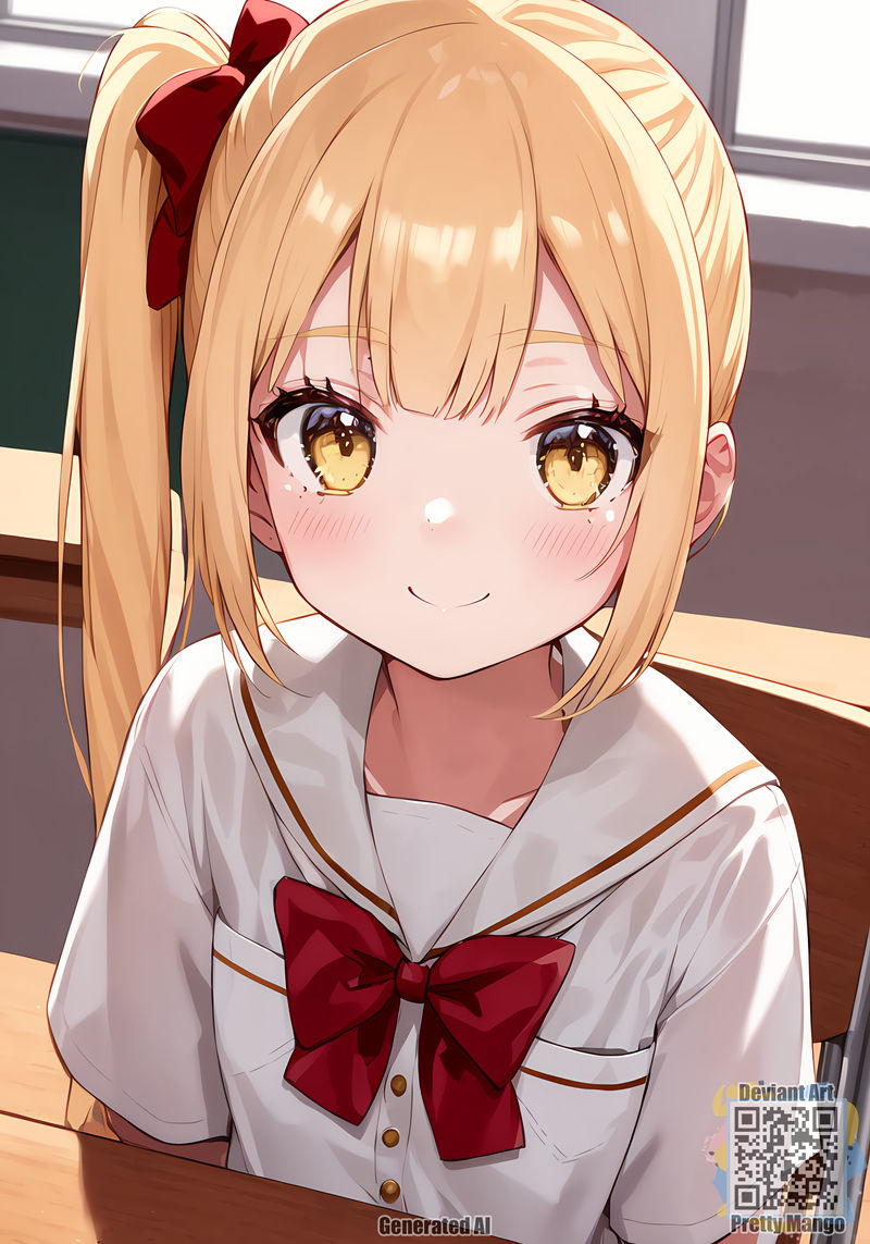 blonde sidetail girl by prettymango on DeviantArt