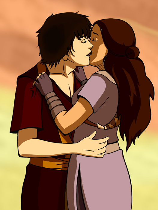 ATLA: Zutara Kiss Colored