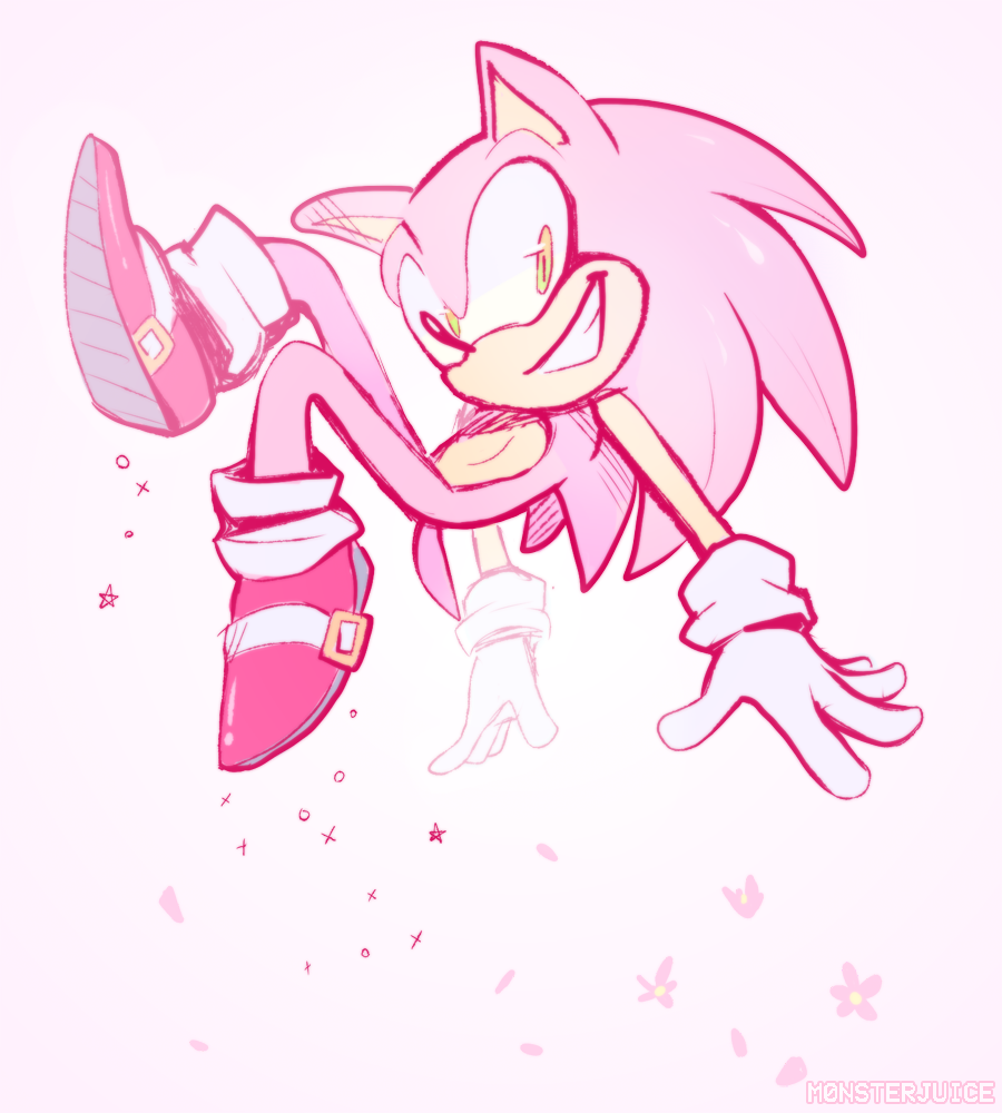 RandomFandom12 on X: Sakura Sonic the hedgehog (A.K.A Pink Sonic) (with  pictures of Sakura Haruno that I made a couple references with) Sakura  Sonic's Theme:   / X